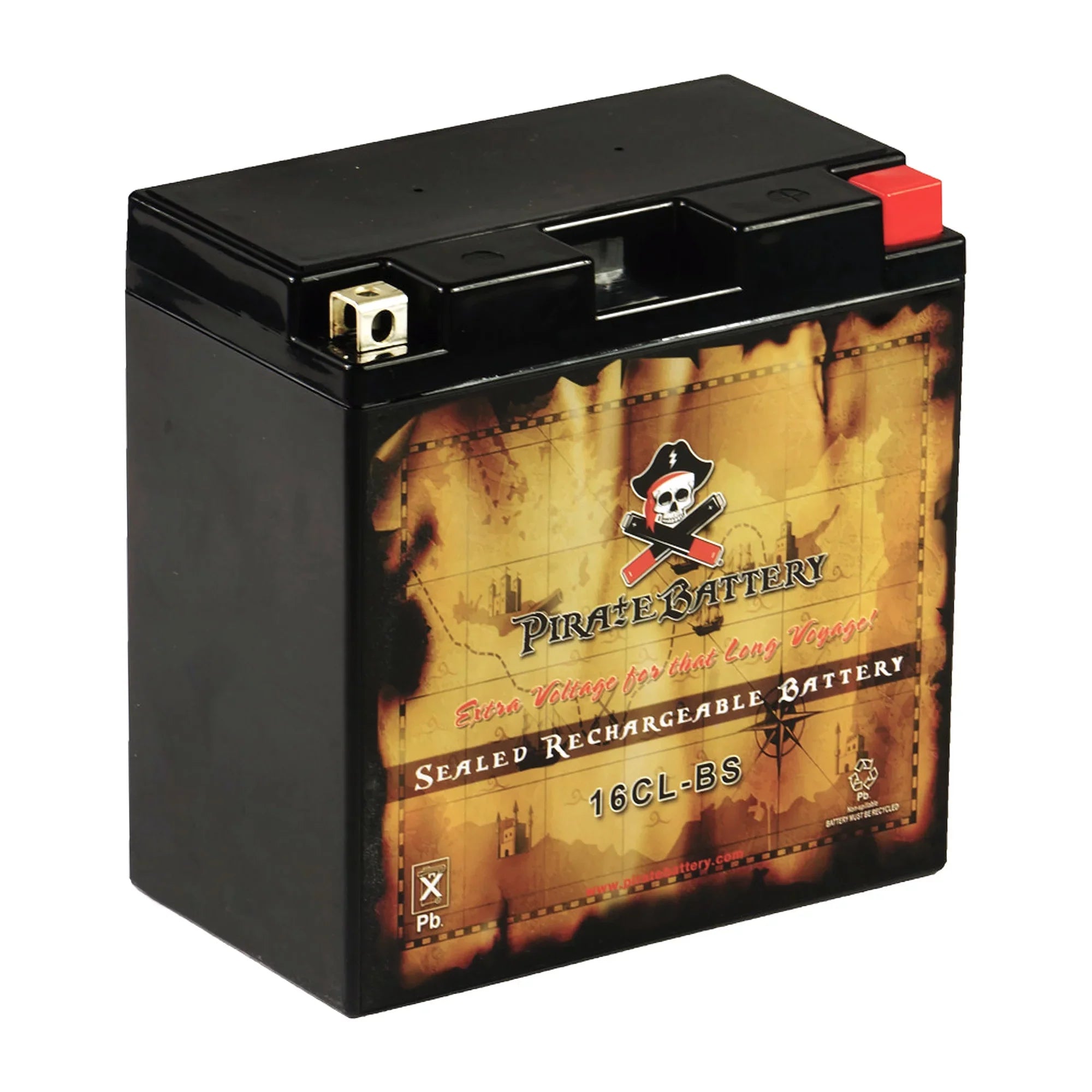 Pirate Battery Yb16cl-bs Jet Sizeki Battery for Kawasaki Js300 Ts, Sizex 300cc 86-91