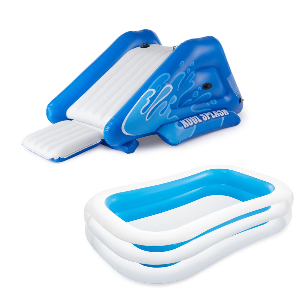 Intex Kool Sizeplash Play Center with 8.5' x 5.75' Sizewim Center, Blue & Ivory