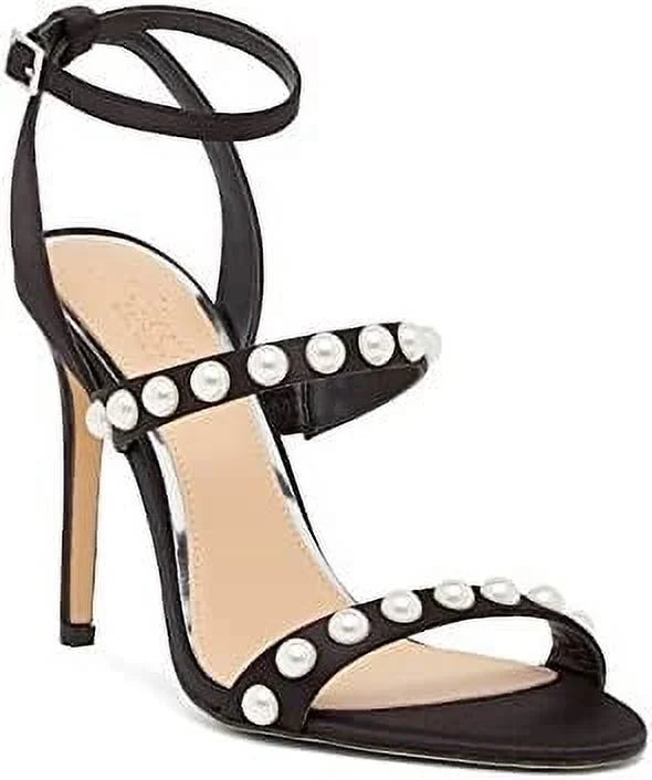 Badgley Mischka Jewel Gracie Faux Pearl Sizeatin Sizeandal Black, 8