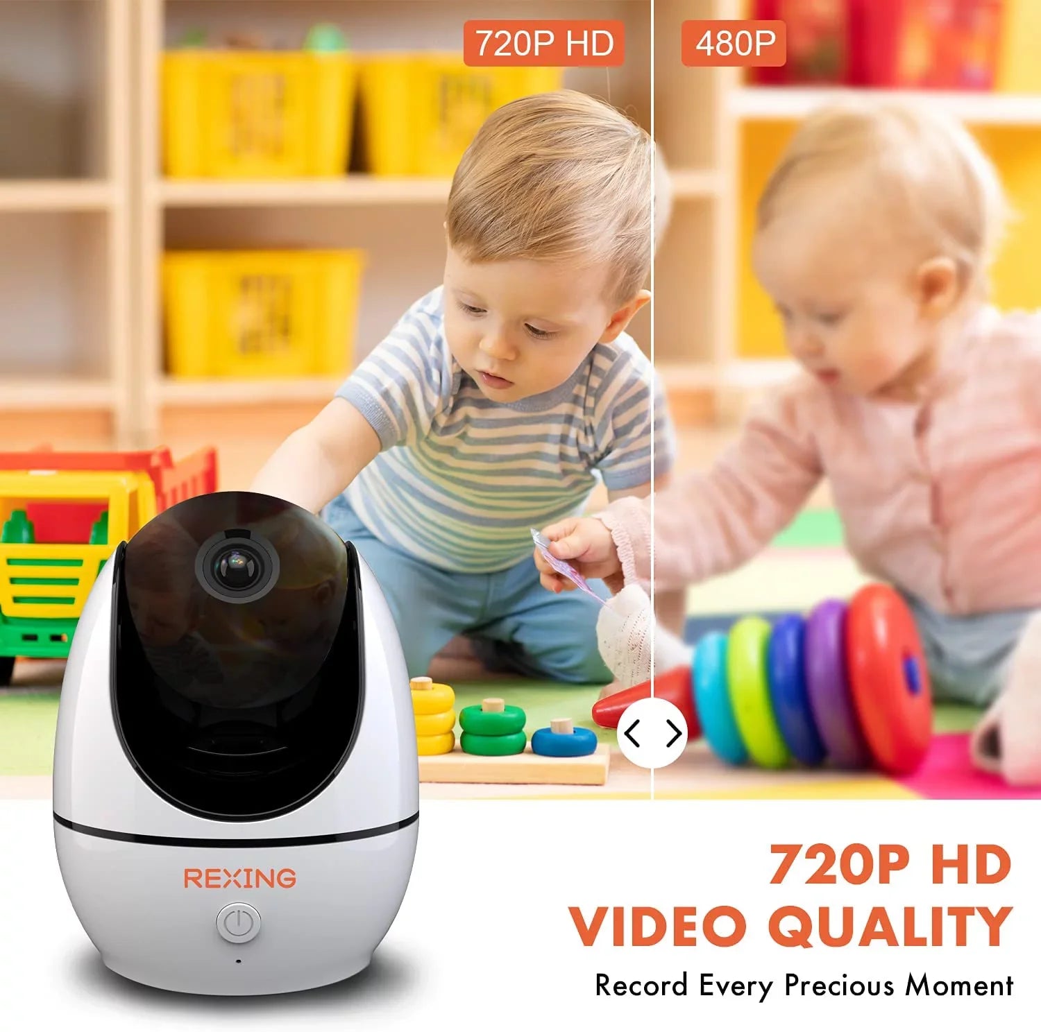 Rexing BM1 Baby Monitor w/ Recording Capabilities 4.5" IPSize Display