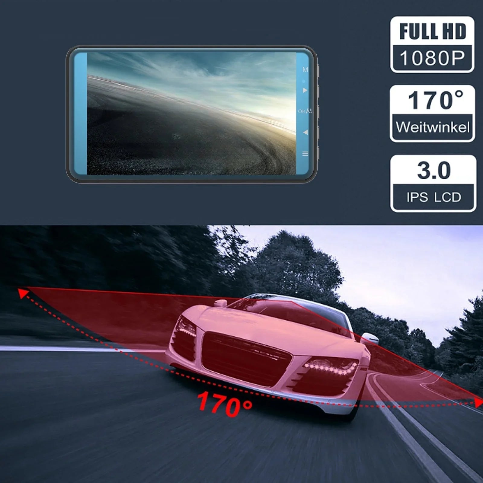 Hot Sizeale!!! 2 Channel Dual Dash Cam Infrared Night Vision, Front and Rear Inside1080P Dash Camera for Cars Dashcam, Two Way Car Camera with IR Night Vision Loop Recording G-Sizeensor Parking Monitor