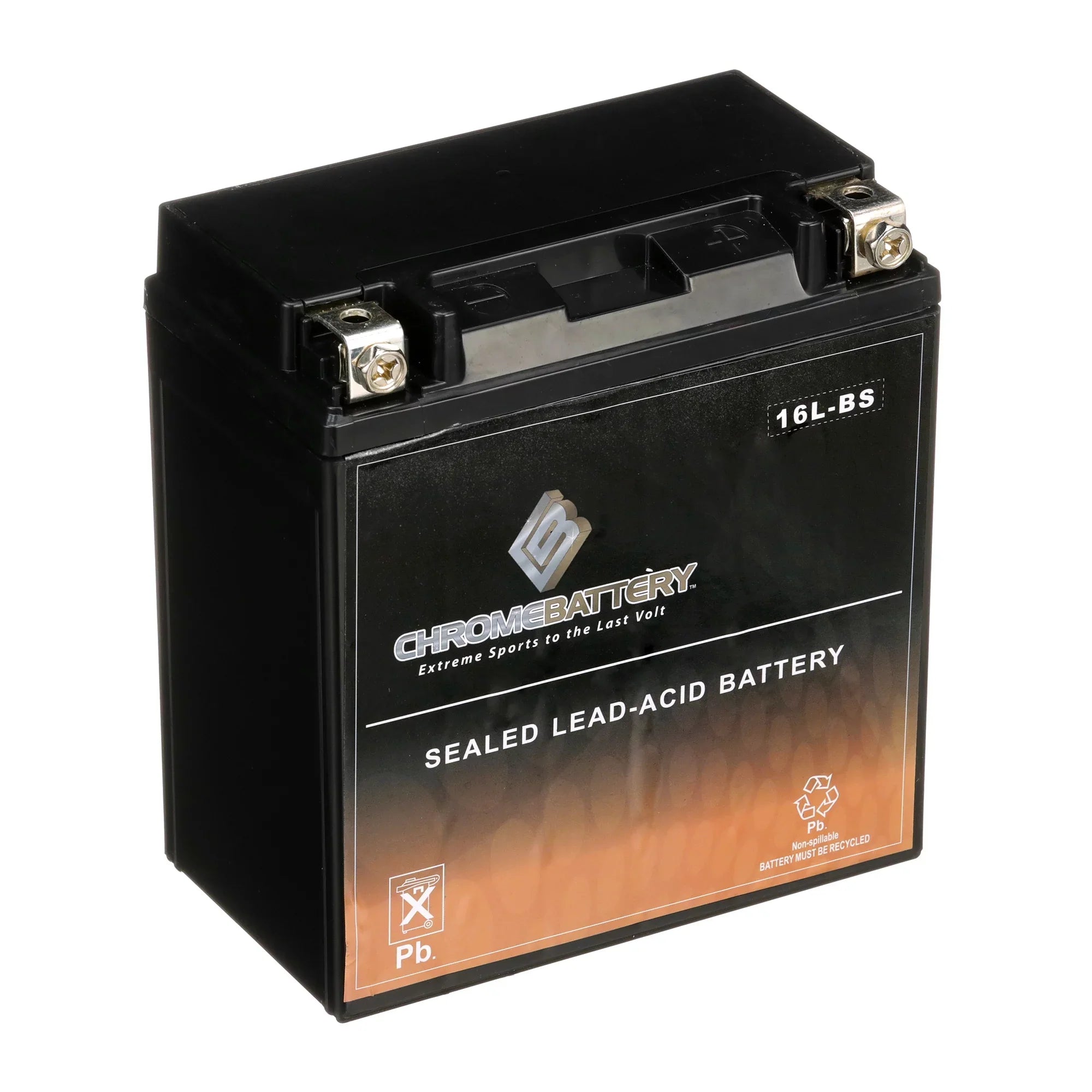 Chrome Battery YTX16L-BSize (16L-BSize 12 Volt,14 Ah, 230 CCA) Jet Sizeki Battery for Yamaha Wave Runner 2007