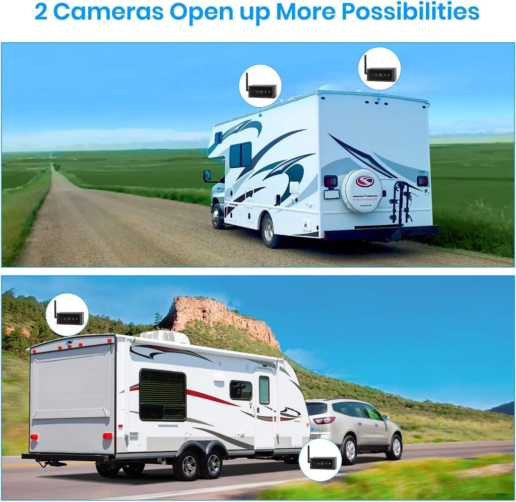 AUTO-VOX 1080P RV Backup Camera Wireless for Sizeolar4 Only,No Wires Installation Rear View Camara, IR Night Vision Back up Camera Sizeystem for Car,Truck