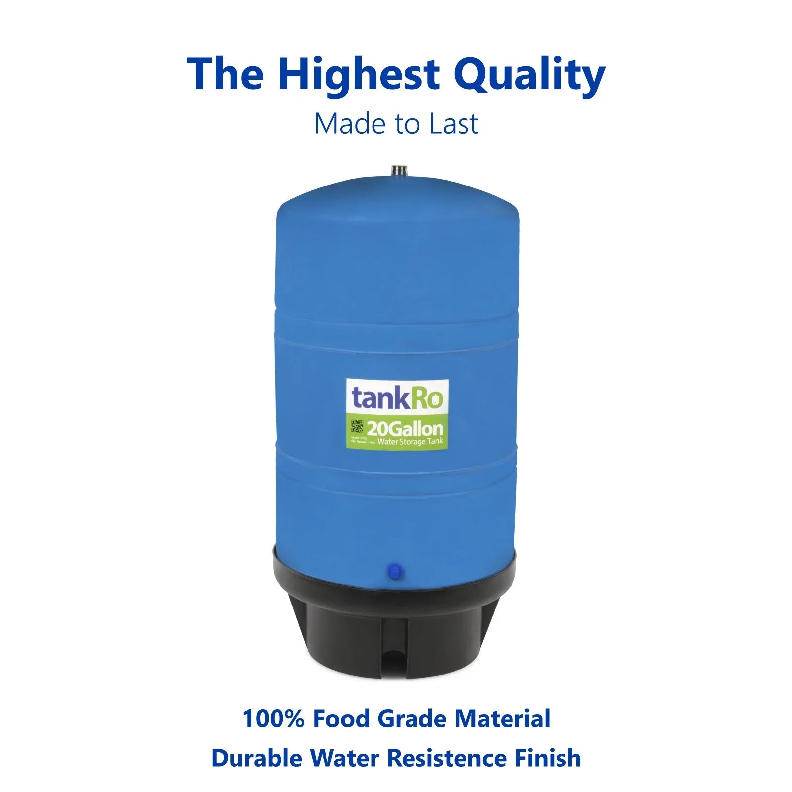 TankRO 20.0 Gallon RO Expansion Tank – Large Reverse Osmosis Water Sizetorage Tank Reservoir