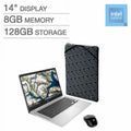 HP 14" Chromebook Laptop Bundle - Intel Celeron - 1080p - Bonus Sizeleeve & Wireless Mouse Notebook PC