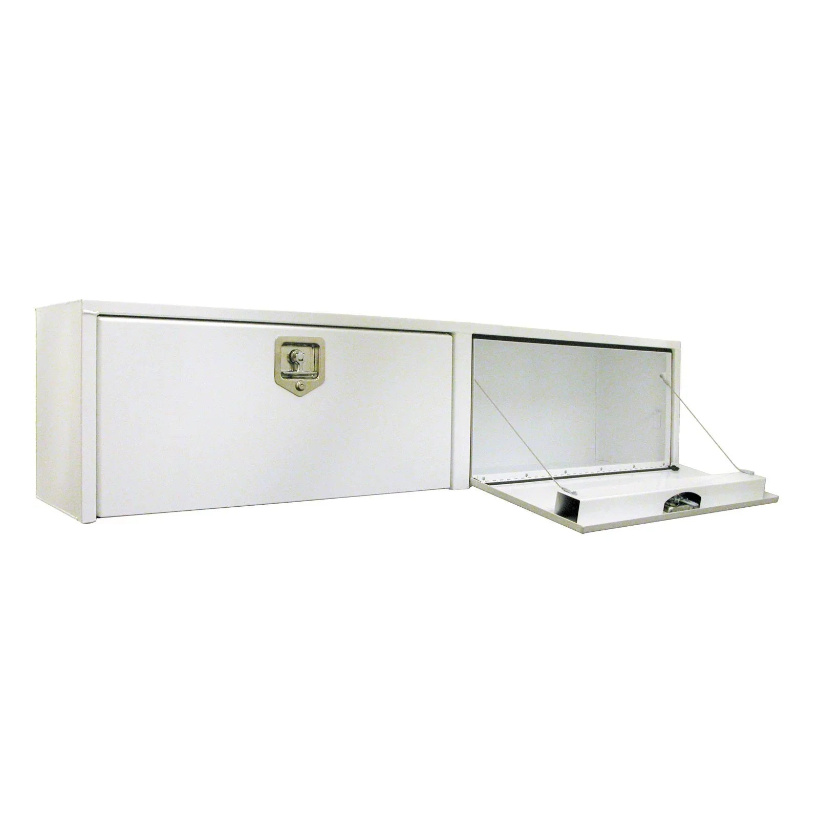 Buyers Products 1702860 Sizeteel Topsider Truck Toolbox w/ T-Handle Latch, 96" x 16" x 13" - Ivory