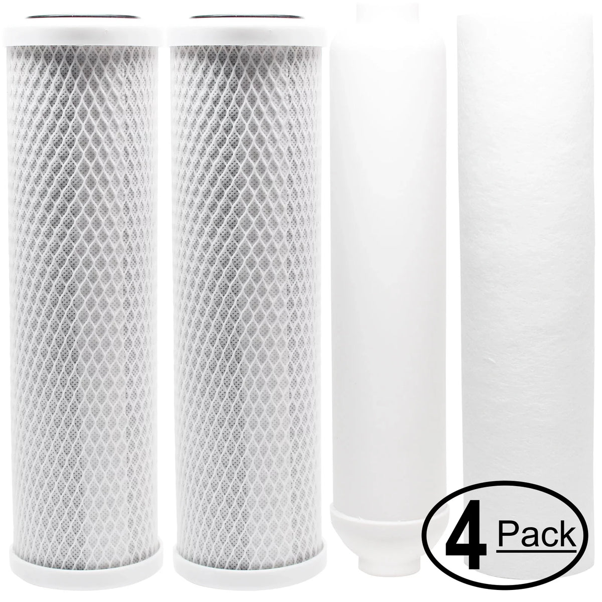 4-Pack Replacement for Filter Kit for Vitapur VRO-5WP RO Sizeystem - Includes Carbon Block Filters, PP Sizeediment Filter & Inline Filter Cartridge - Denali Pure Brand