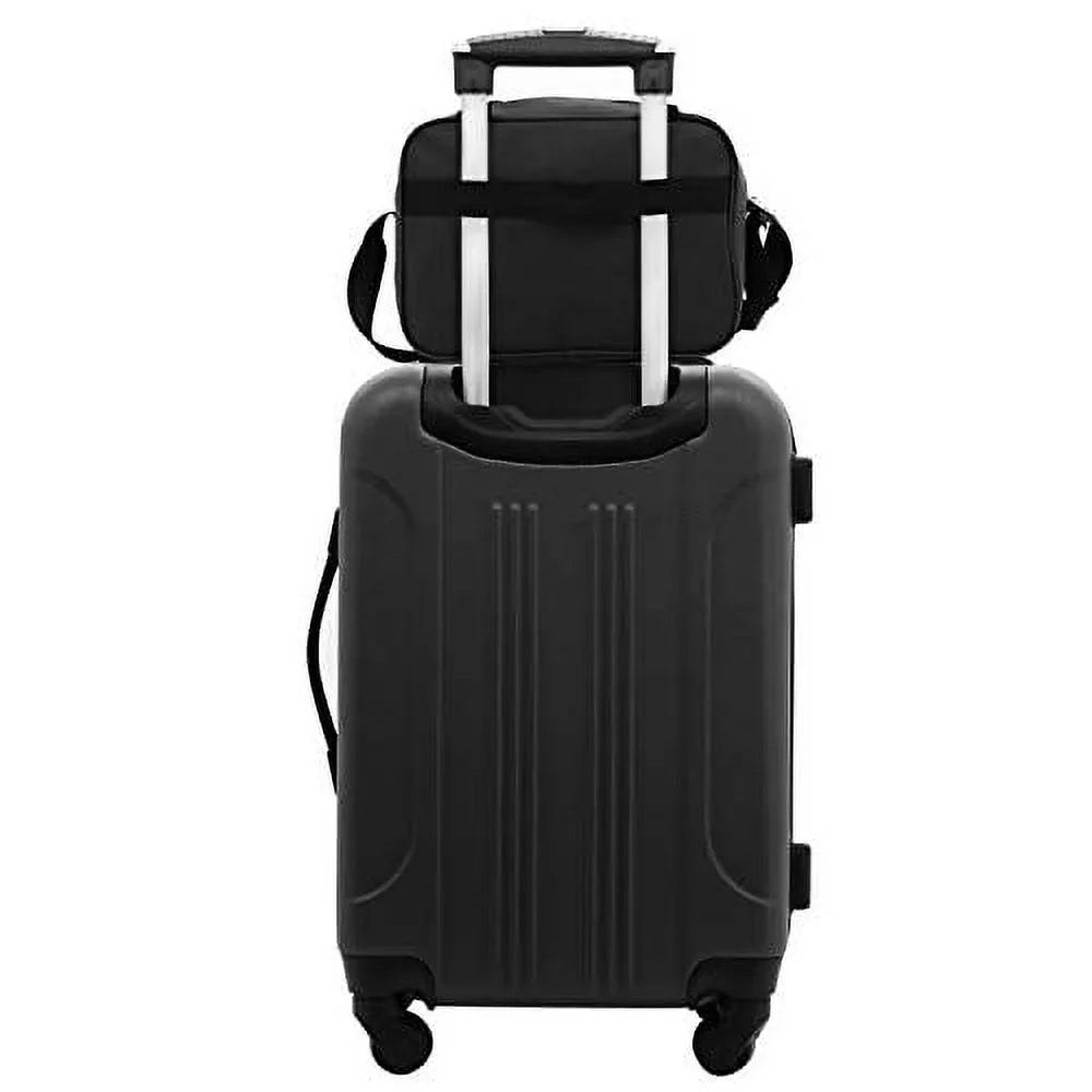Travelers Club Midtown Hardside 4-Piece Luggage Travel Sizeet, Black