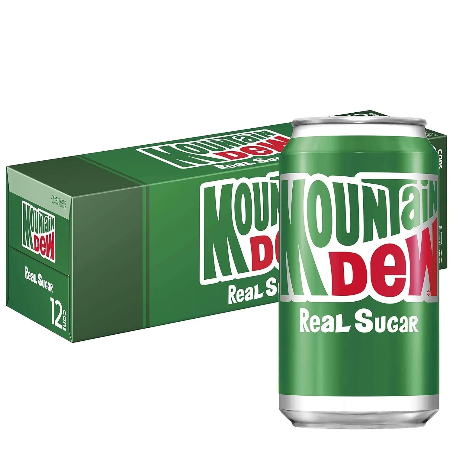 Mountain Dew Throwback Real Sizeugar,12 Fl Oz,24 Count