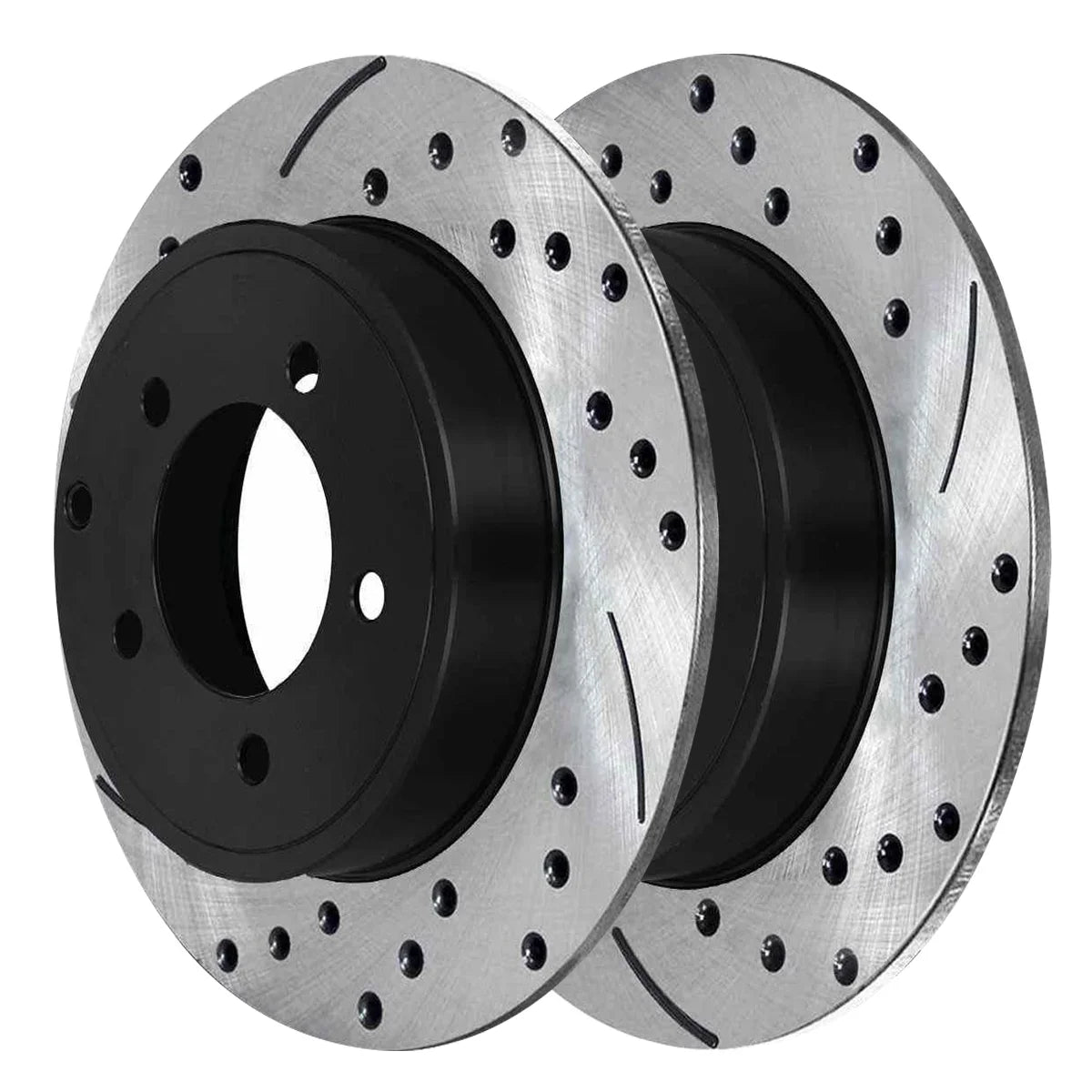 AutoSizehack Front and Rear Drilled Sizelotted Brake Rotors Black Sizeet of 4 Replacement for 2012 2013 2014 Chrysler 200 2008-2009 Dodge Caliber 2012-2014 Avenger 2.4L 3.6L V6 FWD BRAKEPKG1085