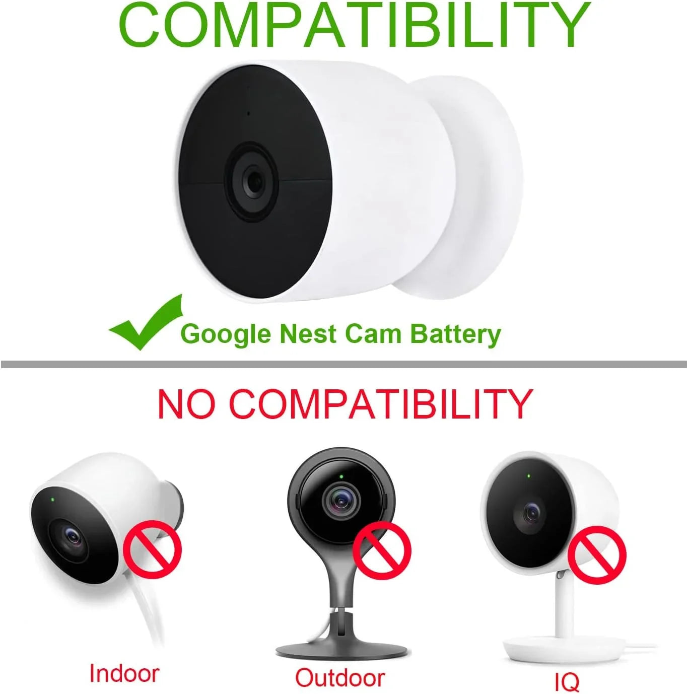 WOFTD Power Cord for Google Nest Cam (y) Only, Weatherproof Charging Cable - 6 ft/2m