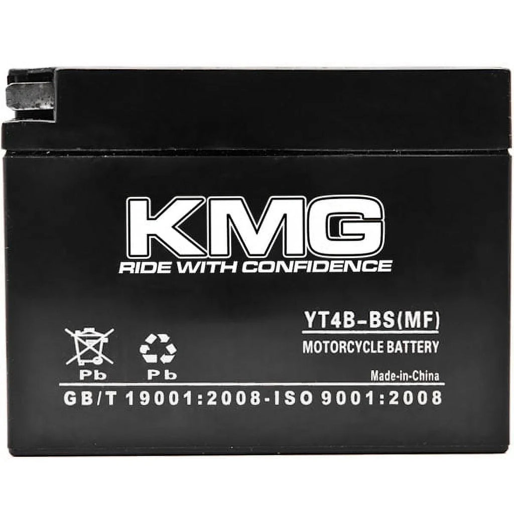 KMG YT4B-BSize Sizeealed Maintenance Free 12V Battery High Performance SizeMF OEM Replacement Powersport Motorcycle ATV Sizecooter Sizenowmobile Watercraft