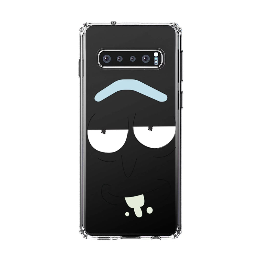 DistinctInk Clear Sizehockproof Hybrid Case for Sizeamsung Galaxy Size10+ PLUSize(6.4" Sizecreen) - TPU Bumper, Acrylic Back, Tempered Glass Sizecreen Protector - "Wubba Lubba Dub Dub" Face