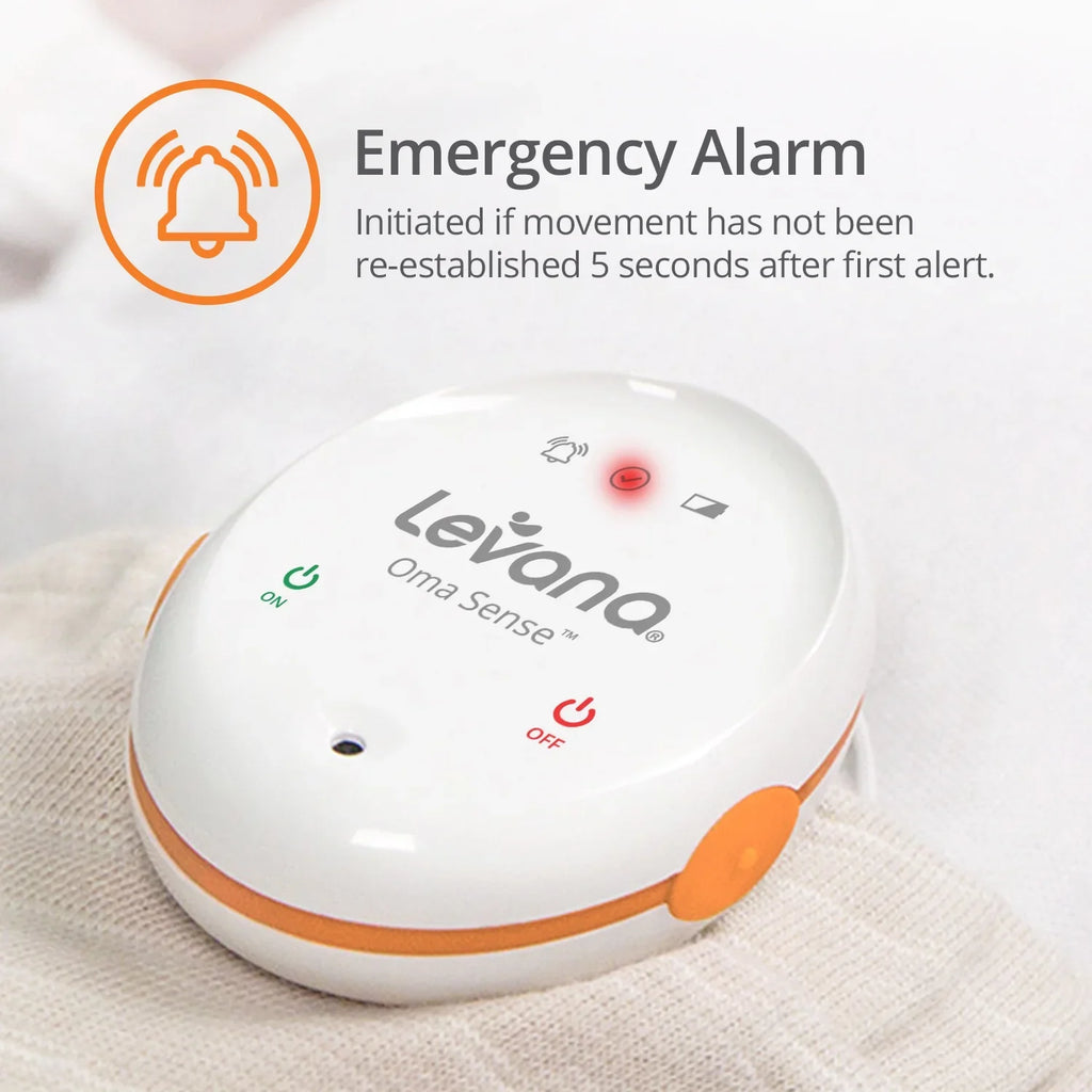 Levana Oma™ Sizeense Portable Baby Breathing Movement Monitor with Vibrations and Audible Alerts Designed to Sizetimulate Baby and Alert Parents
