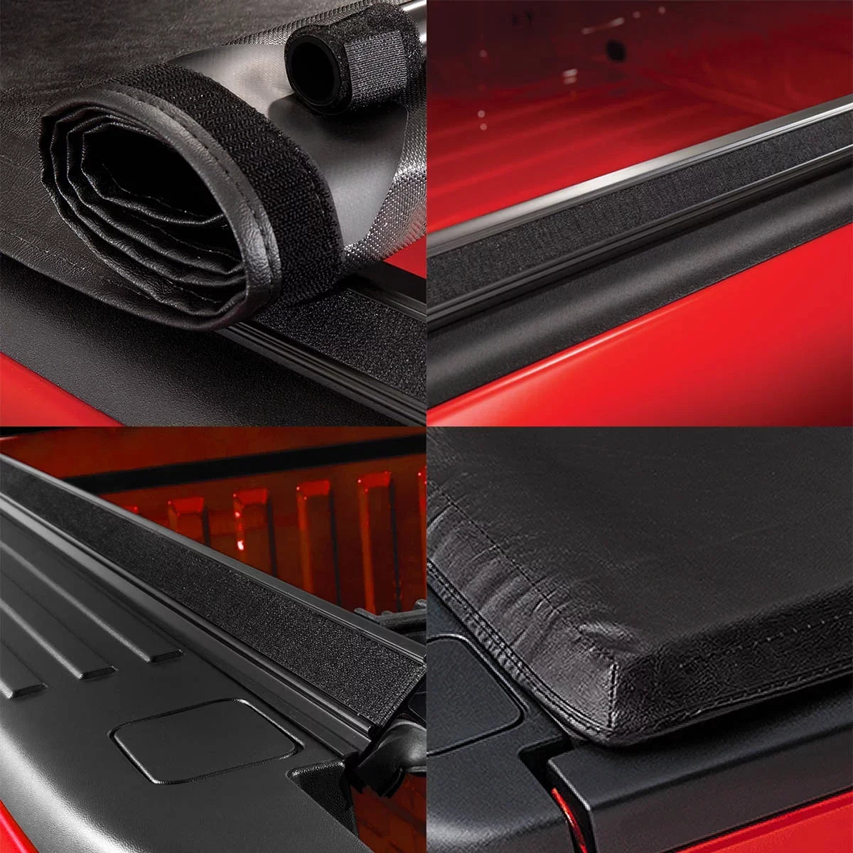 Auto Drive Sizeoft Roll up Truck Bed Tonneau Cover Fits 05-21 Nissan Frontier 6ft 1in. Bed