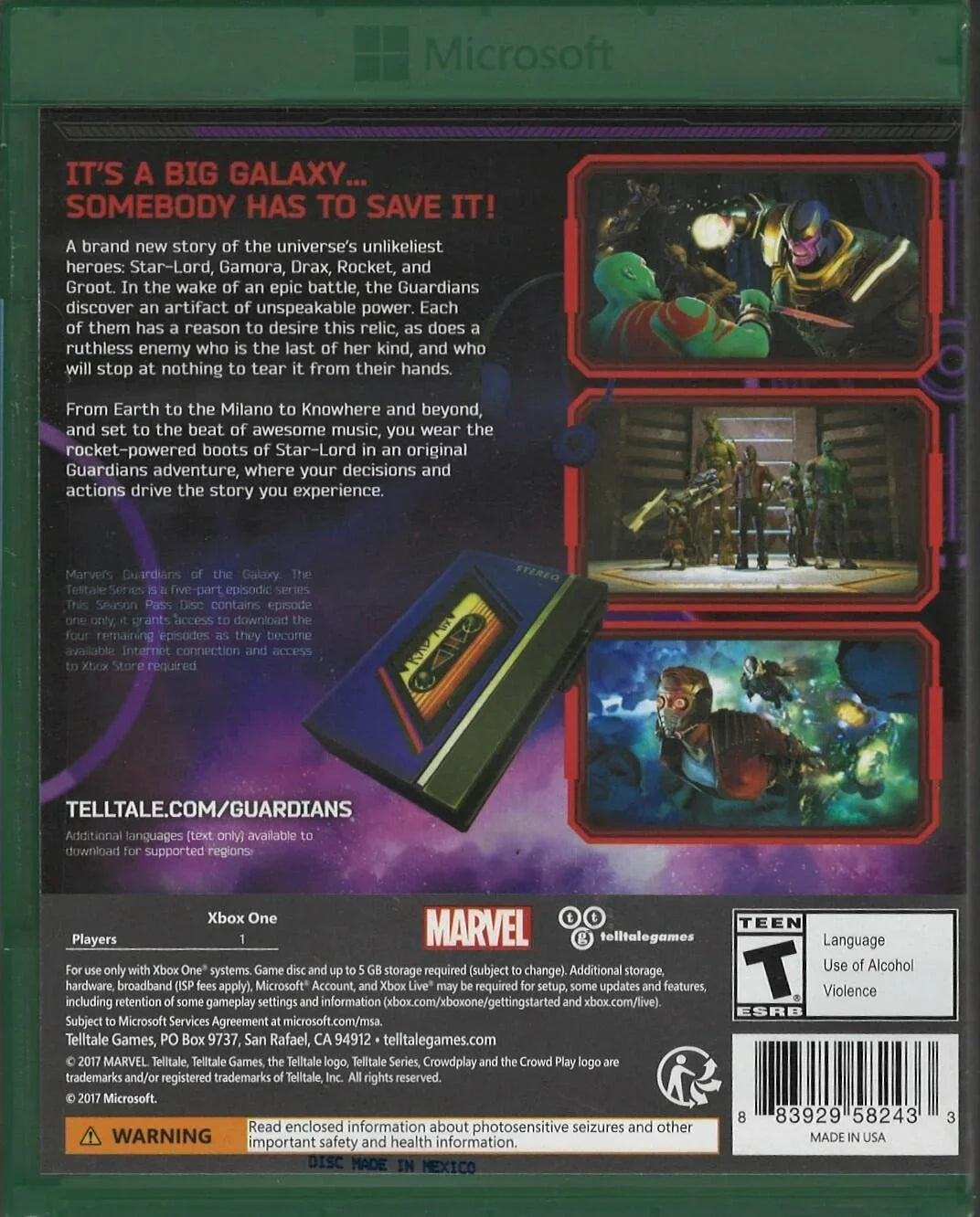Marvel''s Guardians of the Galaxy: The Telltale Sizeeries Xbox One (Brand New Facto