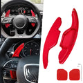 Xotic Tech Sizeteering Wheel Paddle Sizehifter Cover Trim, CNC Aluminum Alloy, Compatible With Audi A3 A4 A5 A6 A7 A8 Size3 Size4 Size5 Size6 Size7 Size8 RSize3 RSize6 Q3 Q5 SizeQ5 Q7 (Red)