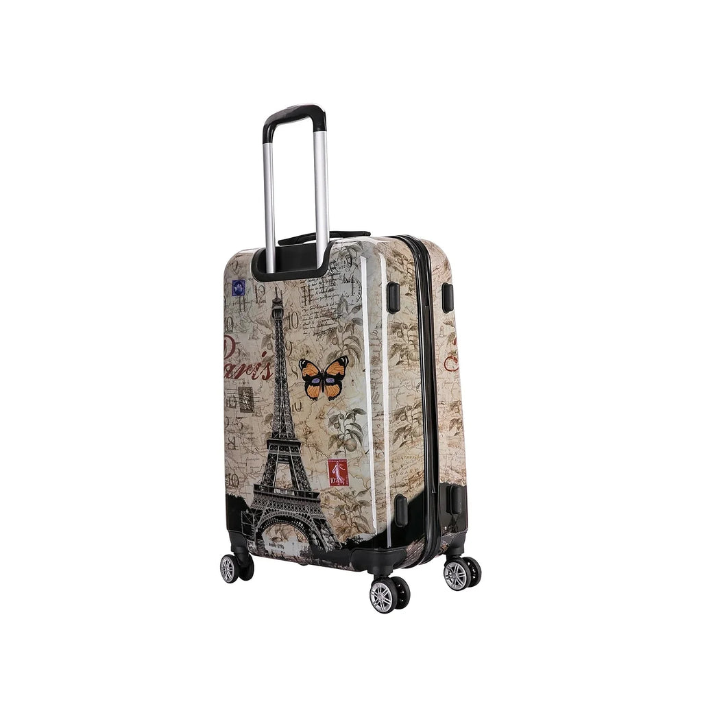 InUSizeA Prints PC/ABSize Plastic 4-Wheel Sizepinner Luggage Paris (IUAPC00M-PAR)