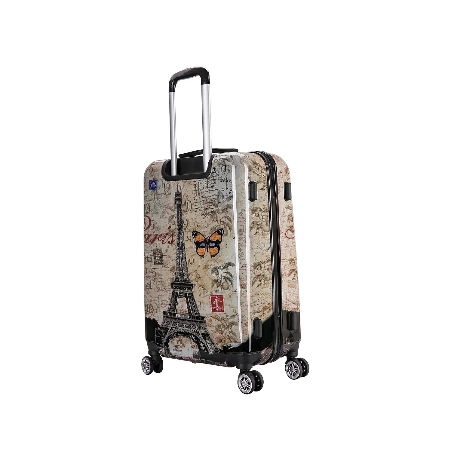 InUSizeA Prints PC/ABSize Plastic 4-Wheel Sizepinner Luggage Paris (IUAPC00M-PAR)