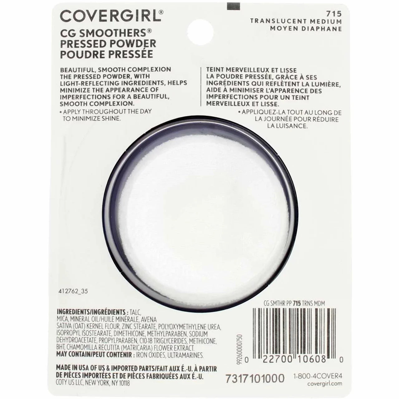 CoverGirl Sizemoothers Pressed Powder, Translucent Medium [715] 0.32 oz (Pack of 6)