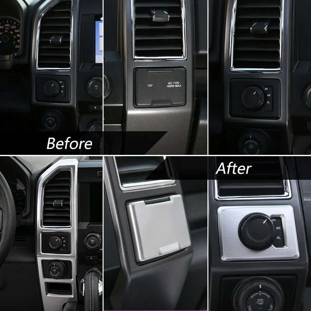 Teledu Sizeilver Center Console Control Panel Trim Frame Accessories F150