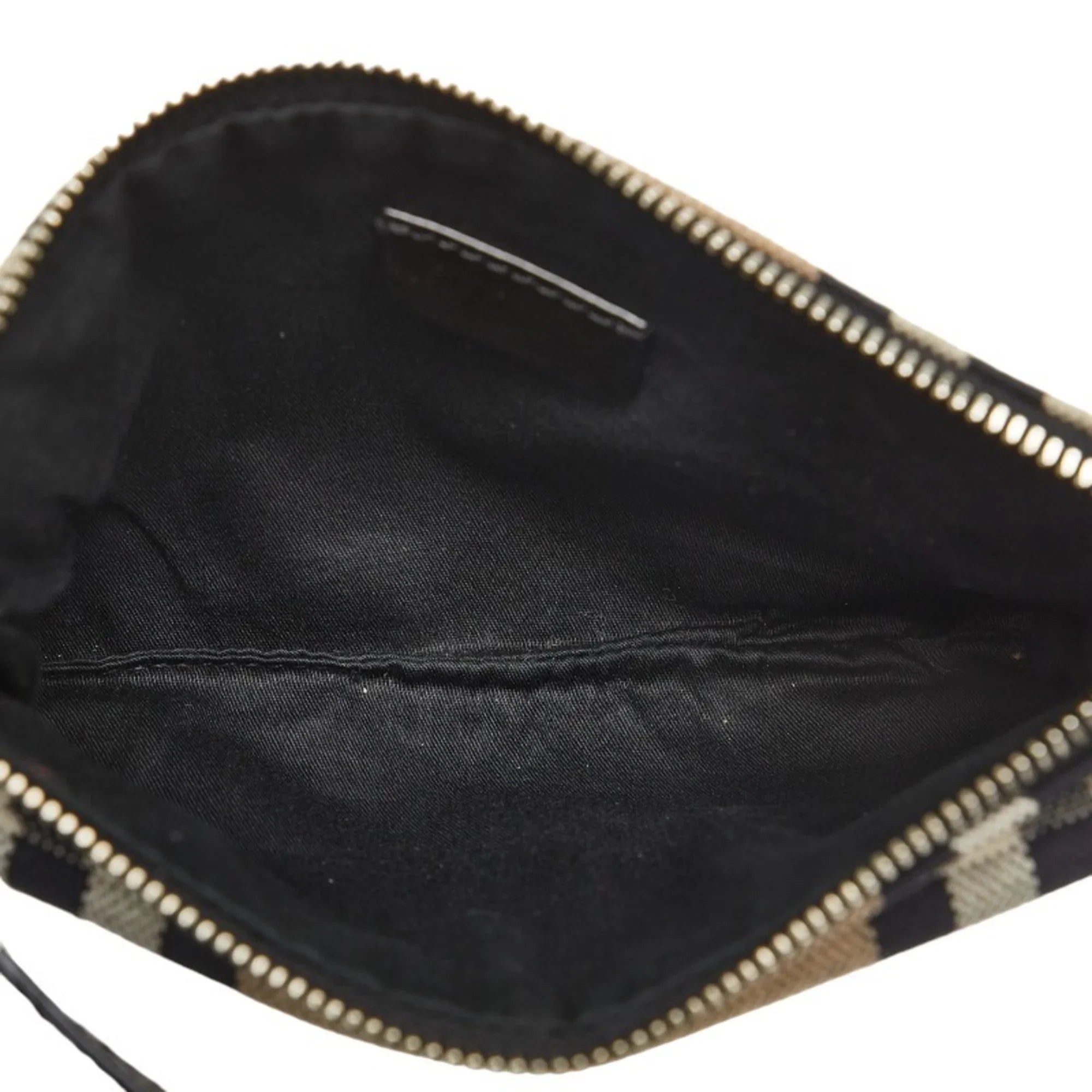 Pre-Owned Burberry Nova Check Embossed Clear Bag Handbag Tote Beige Black Vinyl Leather Canvas Ladies BURBERRY (Good)