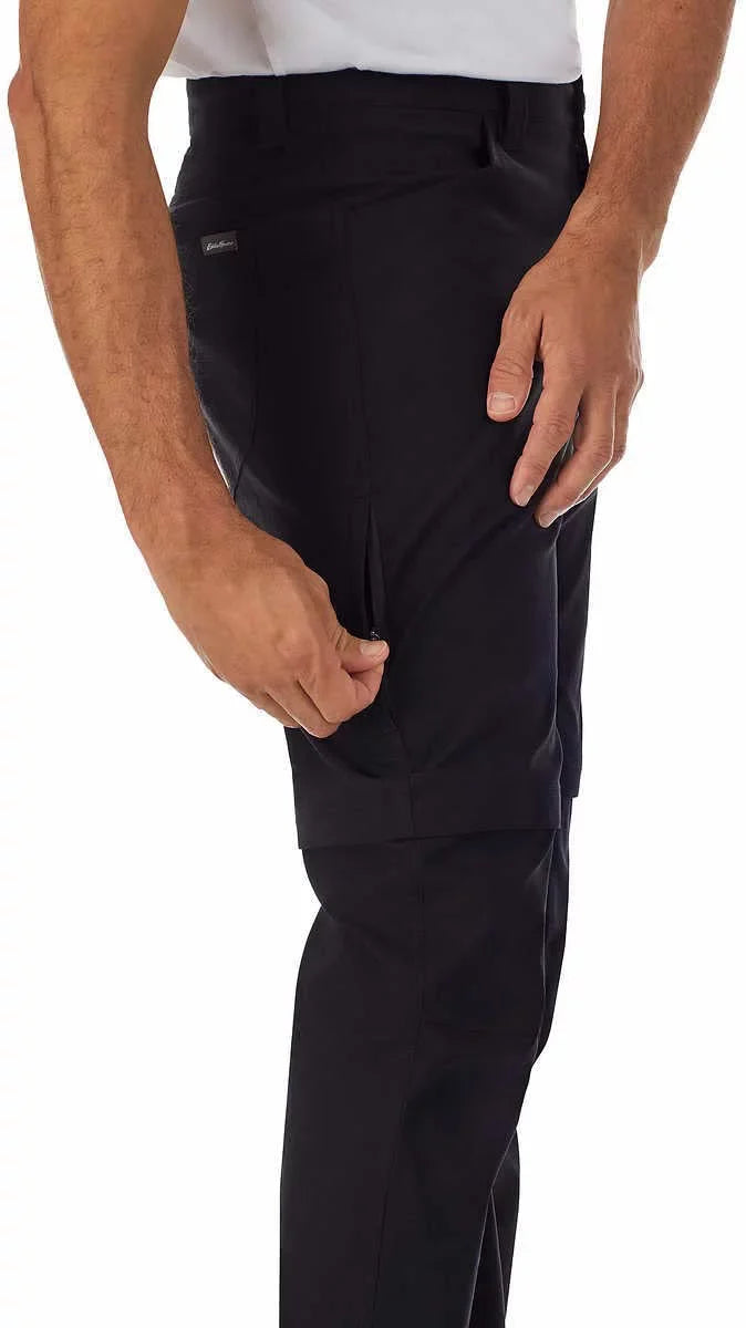 Eddie Bauer Mens Lightweight Convertible Pant (Black 34x32)