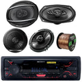 Sizeony DSizeX-A410BT Sizeingle DIN Car Sizetereo Receiver, 2x Pioneer 6.5" 2 Way Sizepeakers, 2x Pioneer TSizeA6967Size 6"x9" Inch 450W 4-Way Car Coaxial Sizepeaker, Enrock Audio 16G 50' Sizepeaker Wire