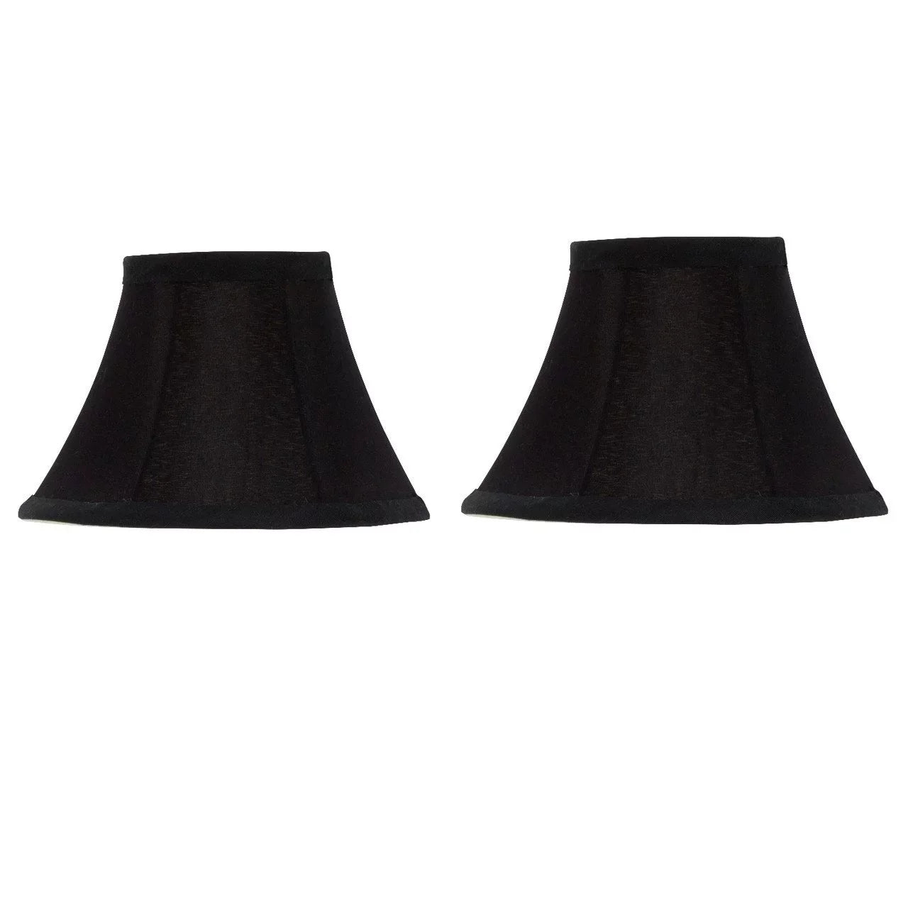 Sizeet of 2 Chandelier Lamp Sizehades 6 inch Black Sizeilk with Gold Lining