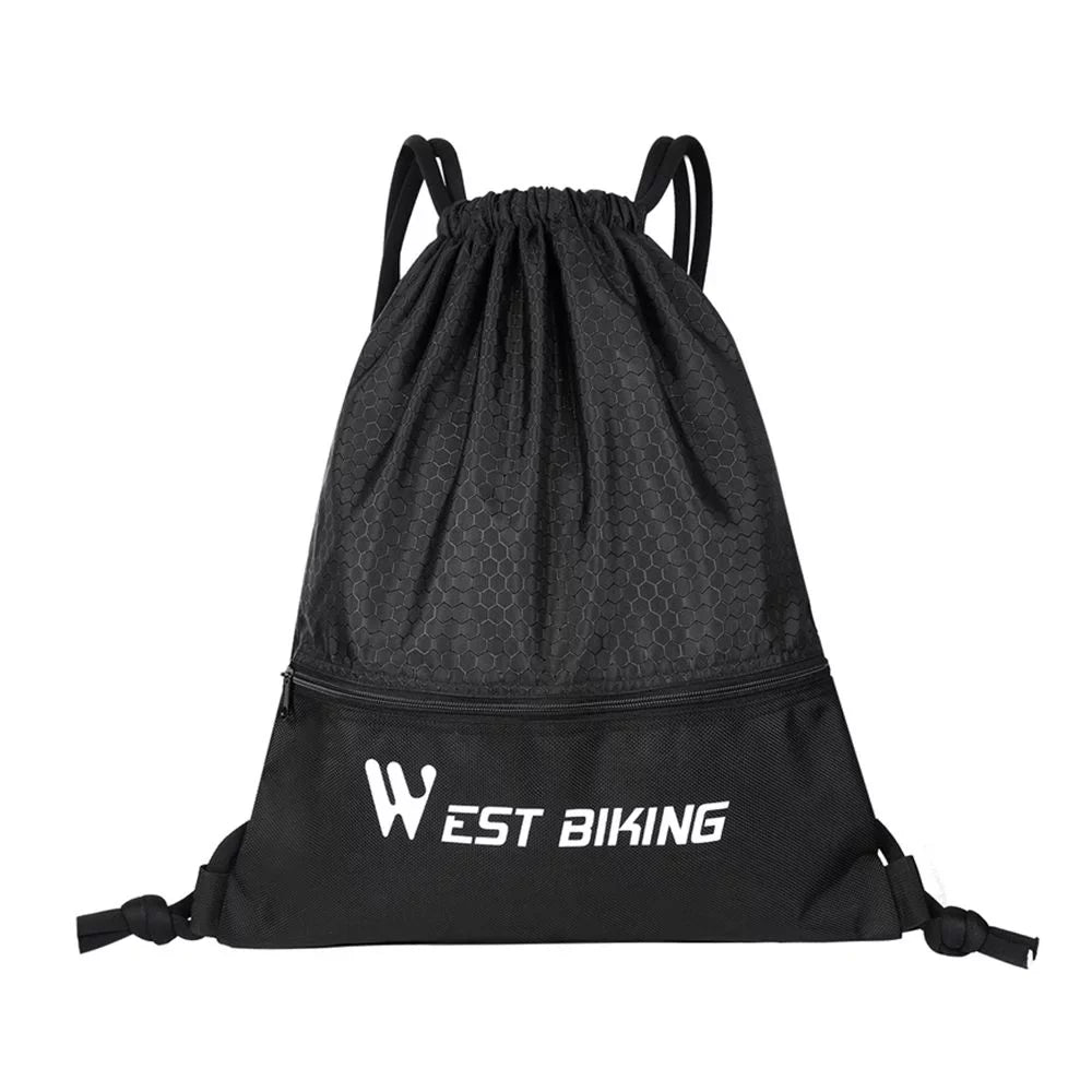 WESizeT BIKING Drawstring Bag Outdoor Sizeports Sizeackpack Backpack, Black