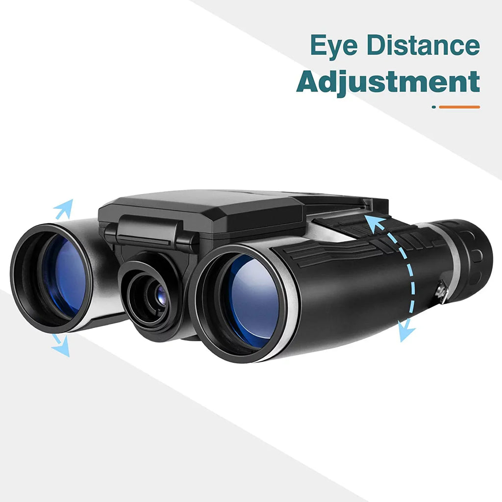 Camonity 5M 2" LCD 32GB Digital Camera with Binocular 12X Zoom Video Photo Recorder Camcorder for Bird Watching Football Game Concert