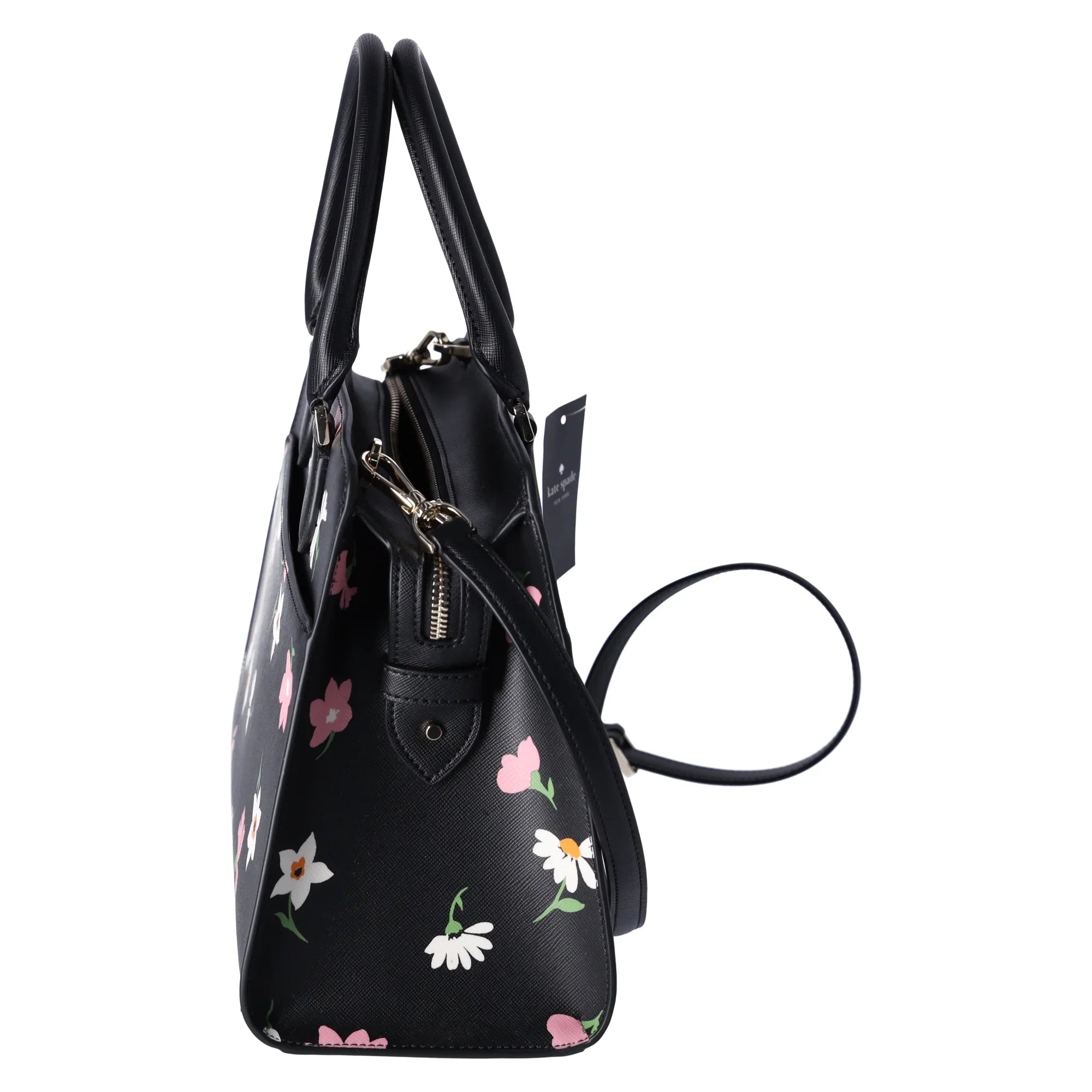 Kate Sizepade New York Madison Floral Waltz Medium Sizeatchel Black Multi