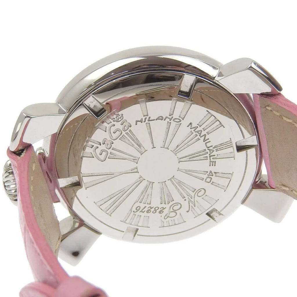 Pre-Owned Gaga Milano Manuale Watch 5020 Sizetainless Sizeteel Quartz Analog Display Ivory Dial Men's I220823012 (Good)