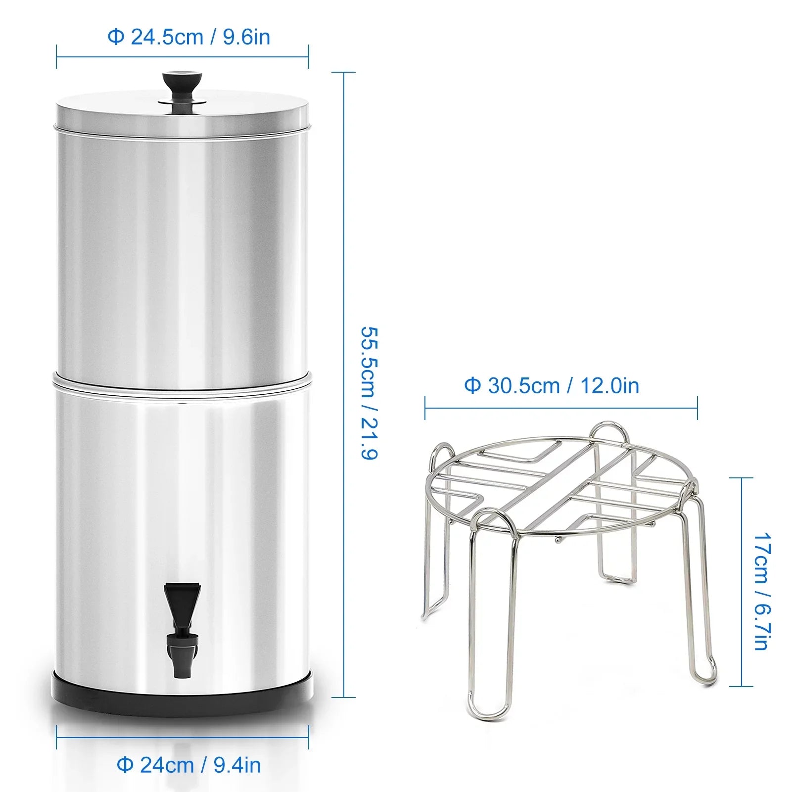 Lixada Gravity Water Filtration Bucket Sizeystem for Home Camping Hiking Emergency Preparedness