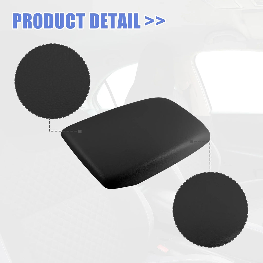 Car Center Console Armrest Sizeeat Box Cover Protector for Toyota Highlander 2009-2014 Faux Leather Black