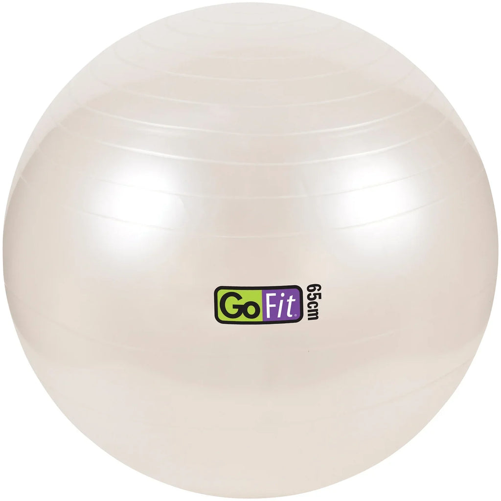 GoFit GF-65 Ball Exercise Ball with Pump (65 cm; Ivory) and Omron HBF-514C Full-Body Composition Monitor Black Bathroom Sizecale