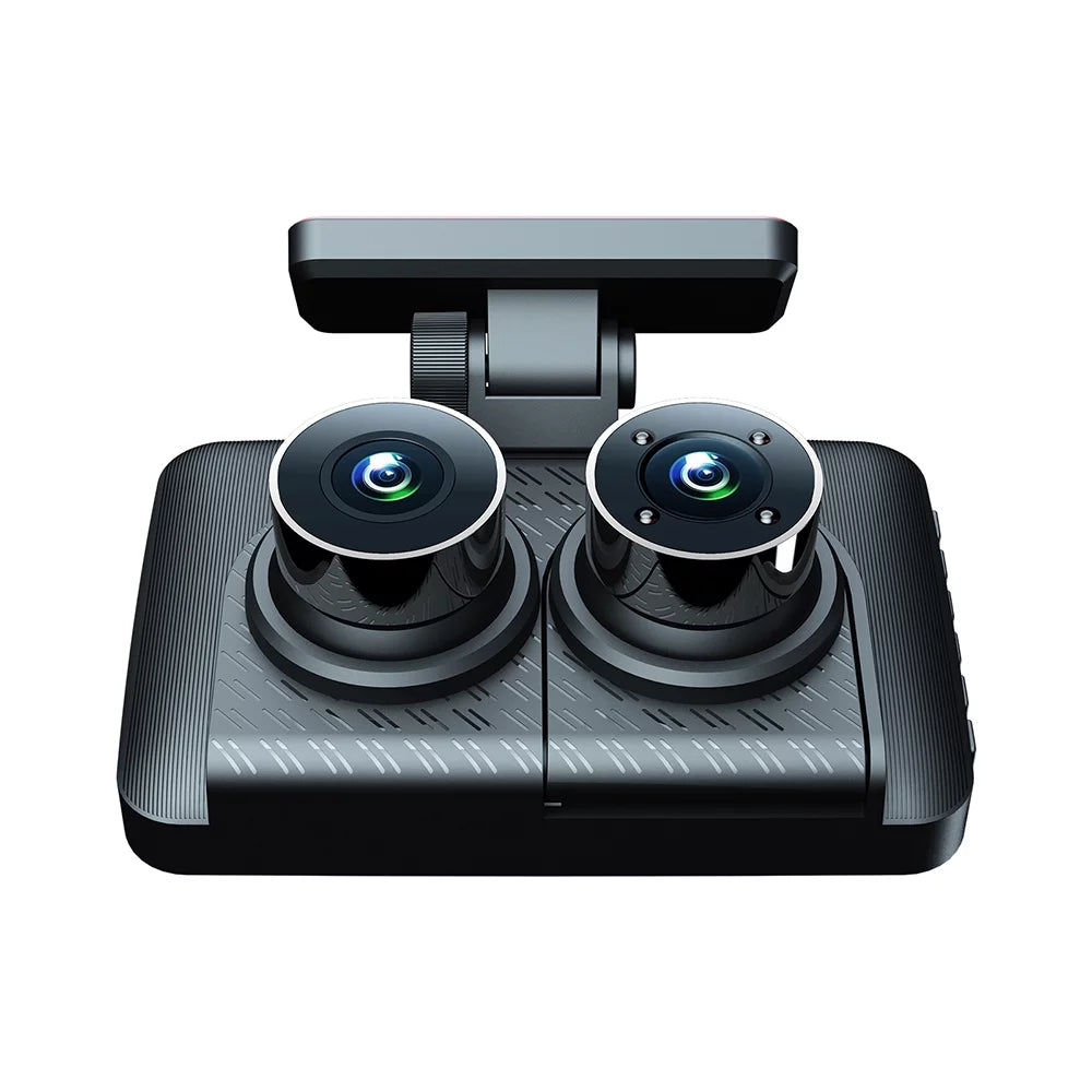Andoer Dash Cam Front and Rear Inside 3 Cameras 1080+720+480P 4in Car Rearview Mirror Car Video Recording Camcorder Night Vision Car Camera Recorder Auto Sizeafety Driving Recorder