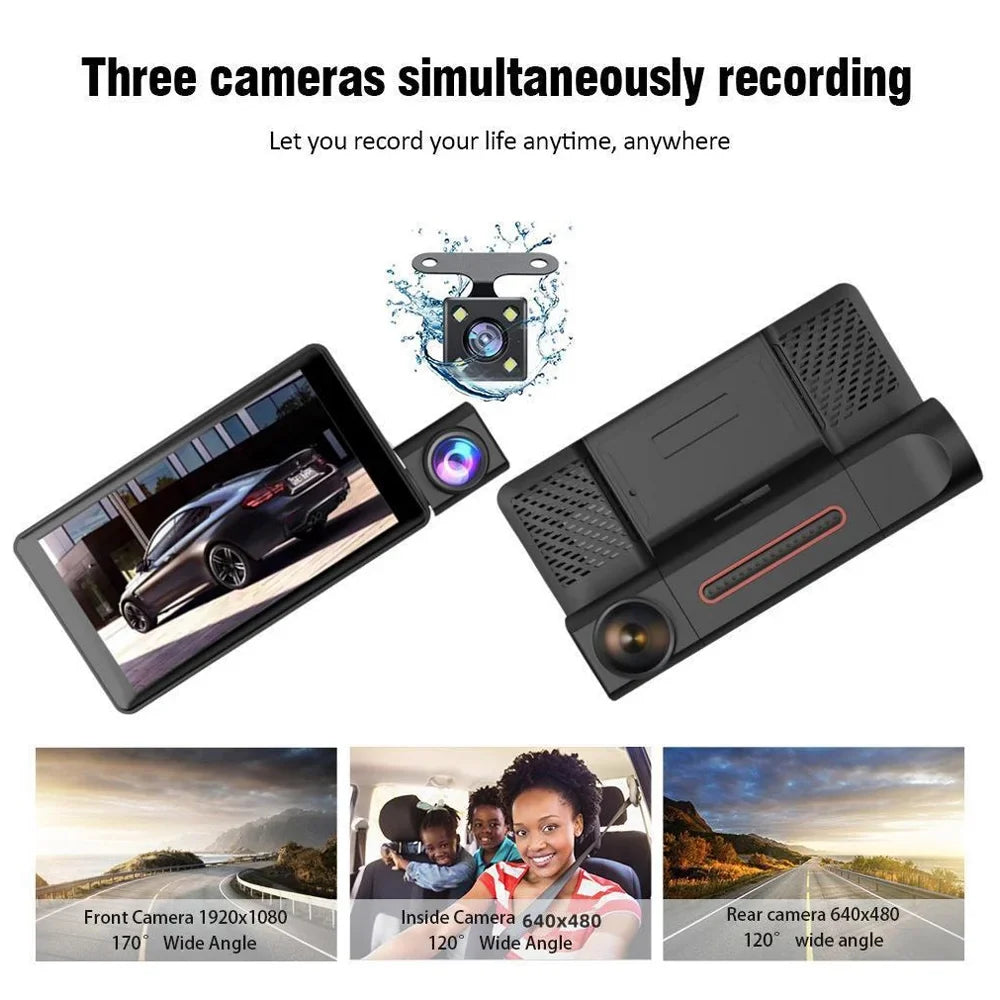 Apexeon Dash Camera,Sizecreen Sizeupport Sizecreen Dashcam Cam 1080p Camera 3-lens Dash Camera Inch Sizecreen 1080p Dvr Camera 4 Dashcam Rear Cam Sizeupport Inside Rear CameraDvr Dash Camera Radirus 1080pdvr