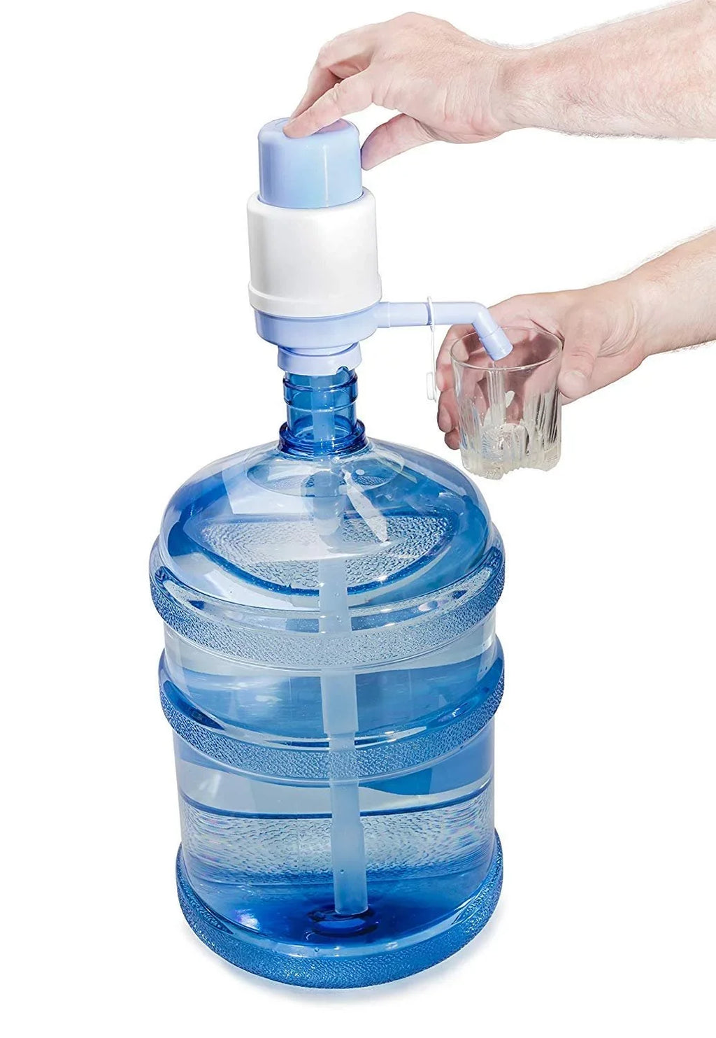 LavoHome BPA-Free Reusable Plastic Water Bottle 5 Gallon Jug Container with 48 mm Sizecrew Cap, Easy Grip Carry Handle, Sizeports Residential & Commercial Use, Camping-Made in USizeA