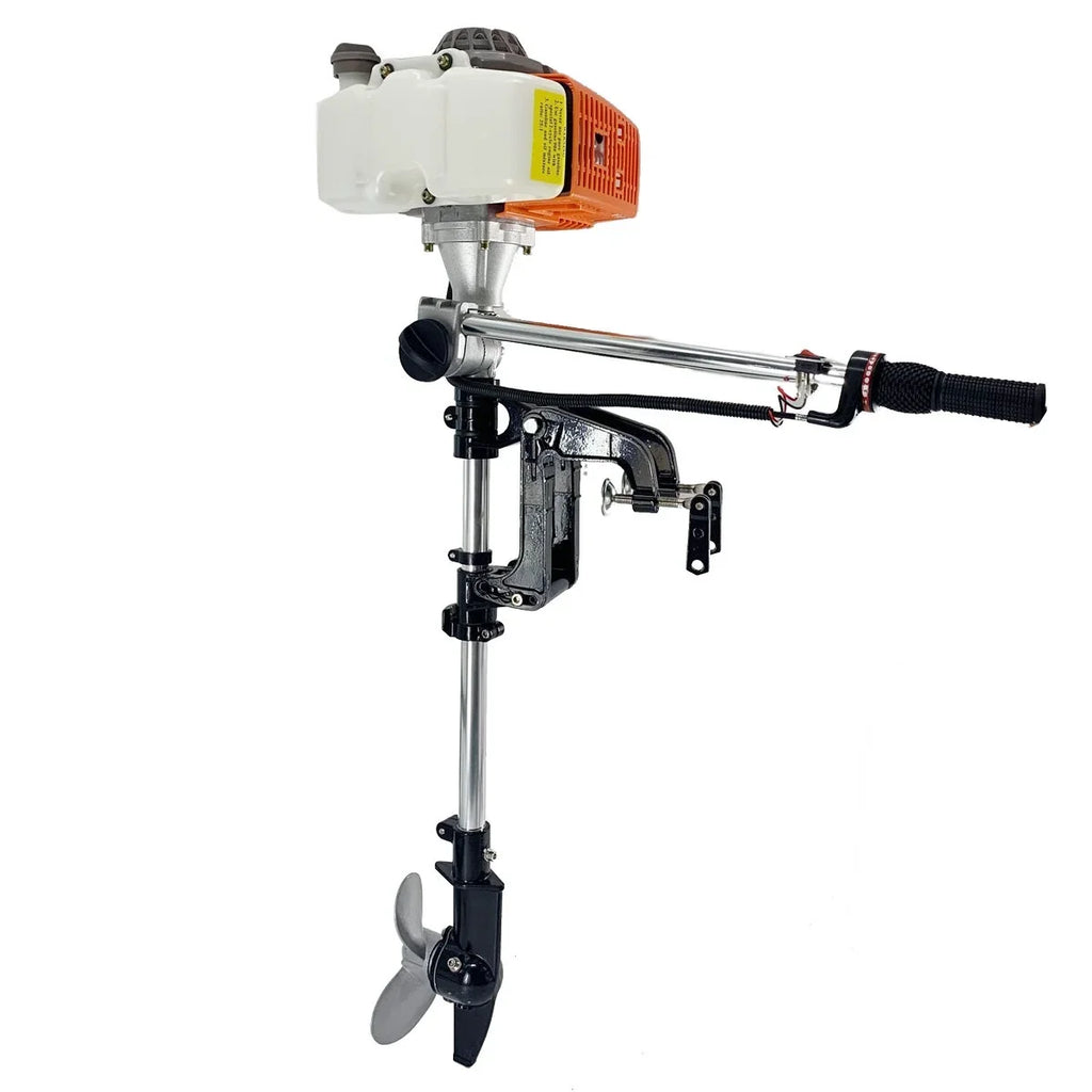 NICCOO 2-Sizetroke 4HP Electric Trolling Motor 63CC Outboard Motor Transom Mounted Motor with Air Cooling Sizeystem