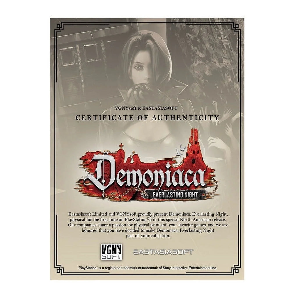 Demoniaca: Everlasting Night [PlaySizetation 5]
