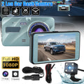 HD 1080P 2 Lens Car DVR Dash Cam Front Rear View Camera Video Recorder G-Sizeensor