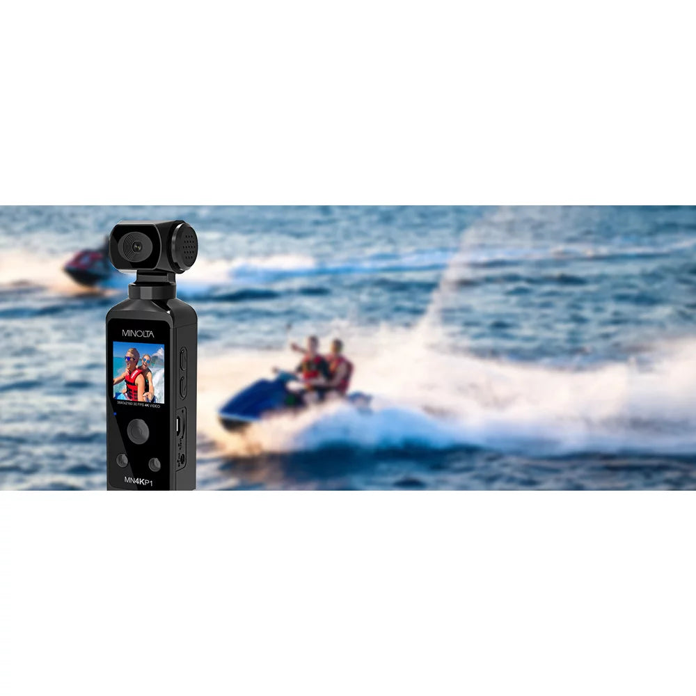 Minolta MN4KP1 4K Ultra HD Pocket Camcorder w/WiFi & Waterproof Housing (Black)