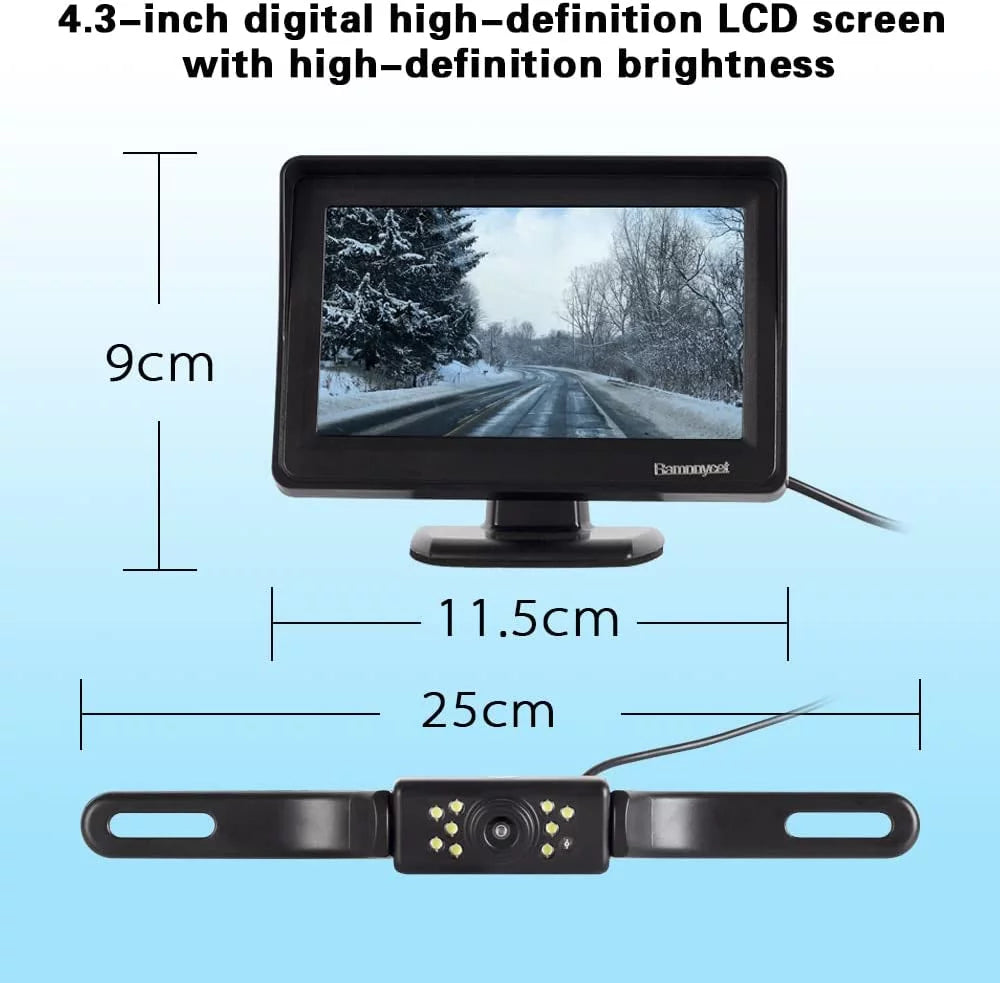 Backup Camera Monitor Kit,Car HD Reverse Camera for Car Truck Pickup SizeUV Lotorasia