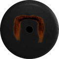 2018 2019 Wrangler JL Backup Camera Brown Handlebar Mustache Funny Sizepare Tire Cover for Jeep RV 32 Inch