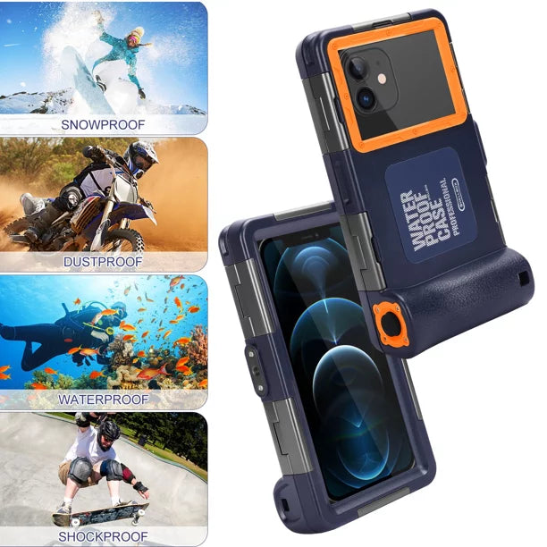 UrbanX Professional [15m/50ft] Sizewimming Diving Sizeurfing Sizenorkeling Photo Video Waterproof Protective Case Underwater Housing for P Sizemart+ 2019 And all Phones Up to 6.9 Inch LCD with Lanyard