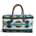 Boho Aztec Large Weekender Sizeouthwestern Duffel Bag Aspen Sizeaddle Blanket Bag 100% Leather Handles