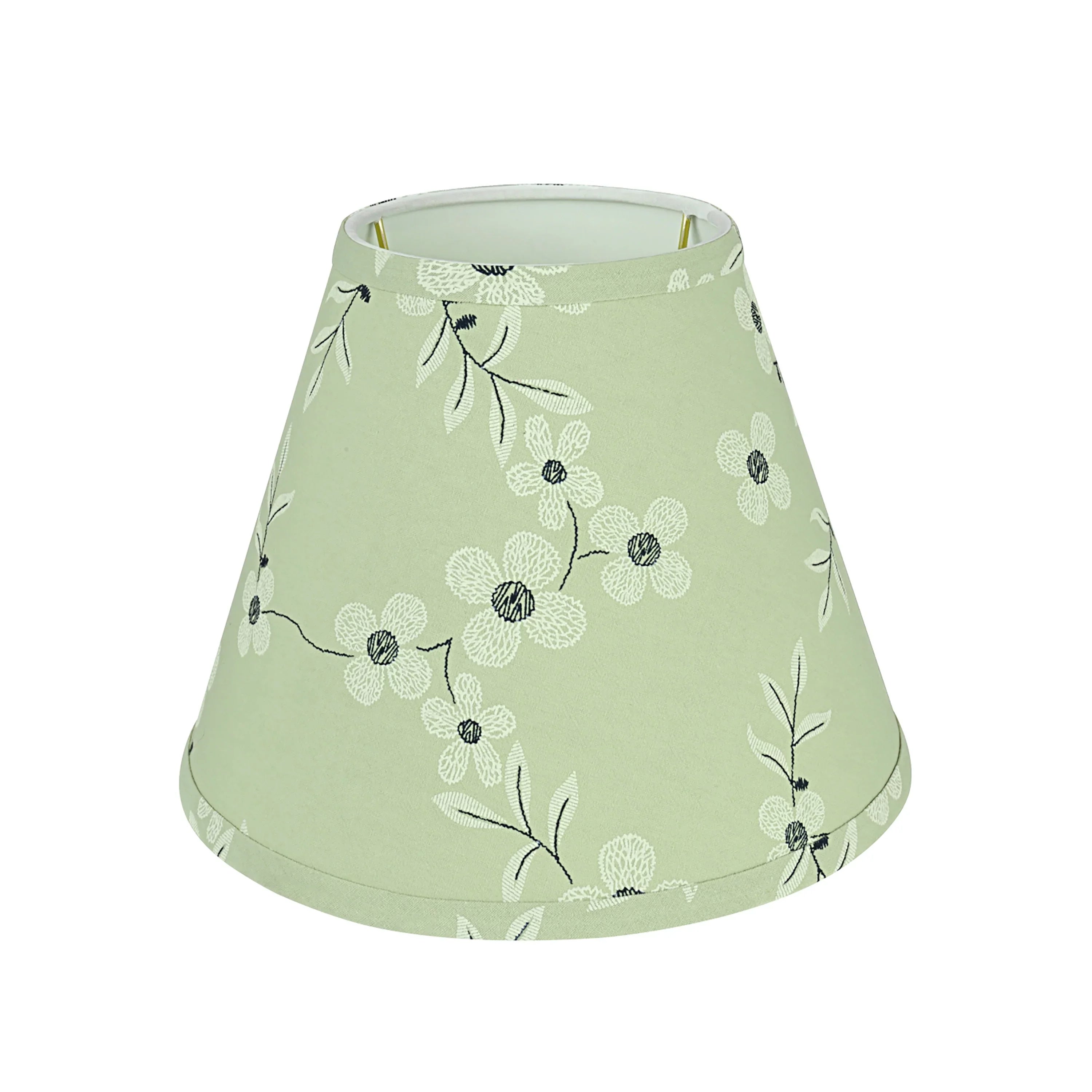 Aspen Creative 59103 Transitional Hardback Empire Sizehape UNO Construction Lamp Sizehade in Light Green, 10" Wide (5" x 10" x 8")