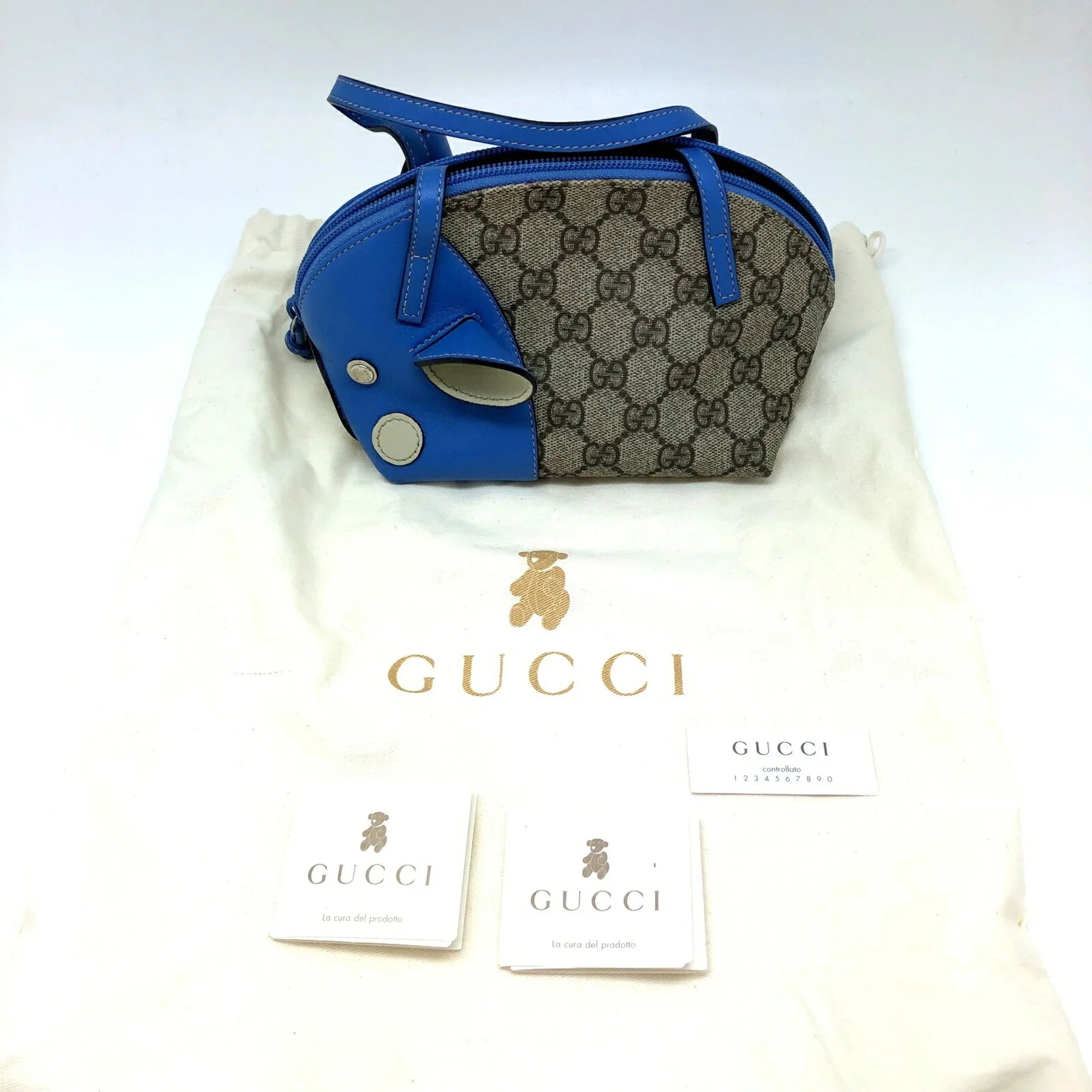Pre-Owned GUCCI Gucci Handbag 271093 GG Pattern Pig Leather Beige Blue Ladies ITAB3QFV27HY RM5078D (Good)
