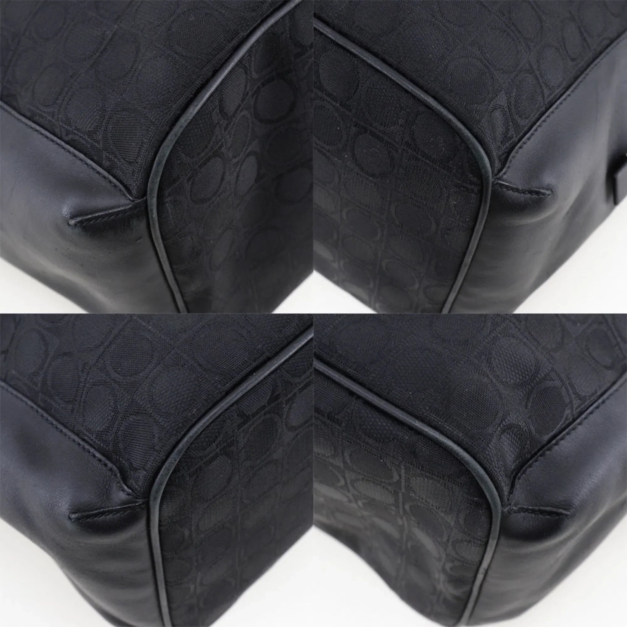 Pre-Owned Sizealvatore Ferragamo One Sizehoulder Bag Gancini AB-21 2779 Canvas x Leather Black Ladies (Fair)
